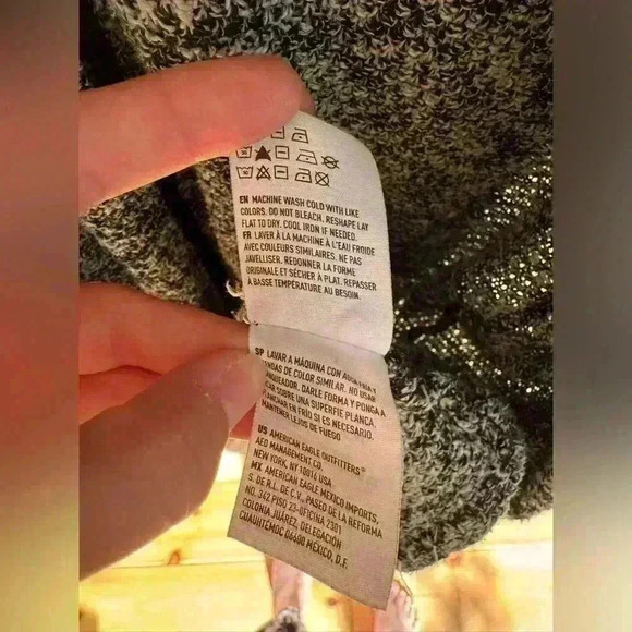 American Eagle Outfitters women’s black and white cardigan open front size XS - Picture 7 of 12